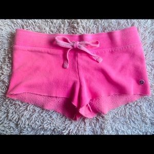 VS Pink terrycloth shorts